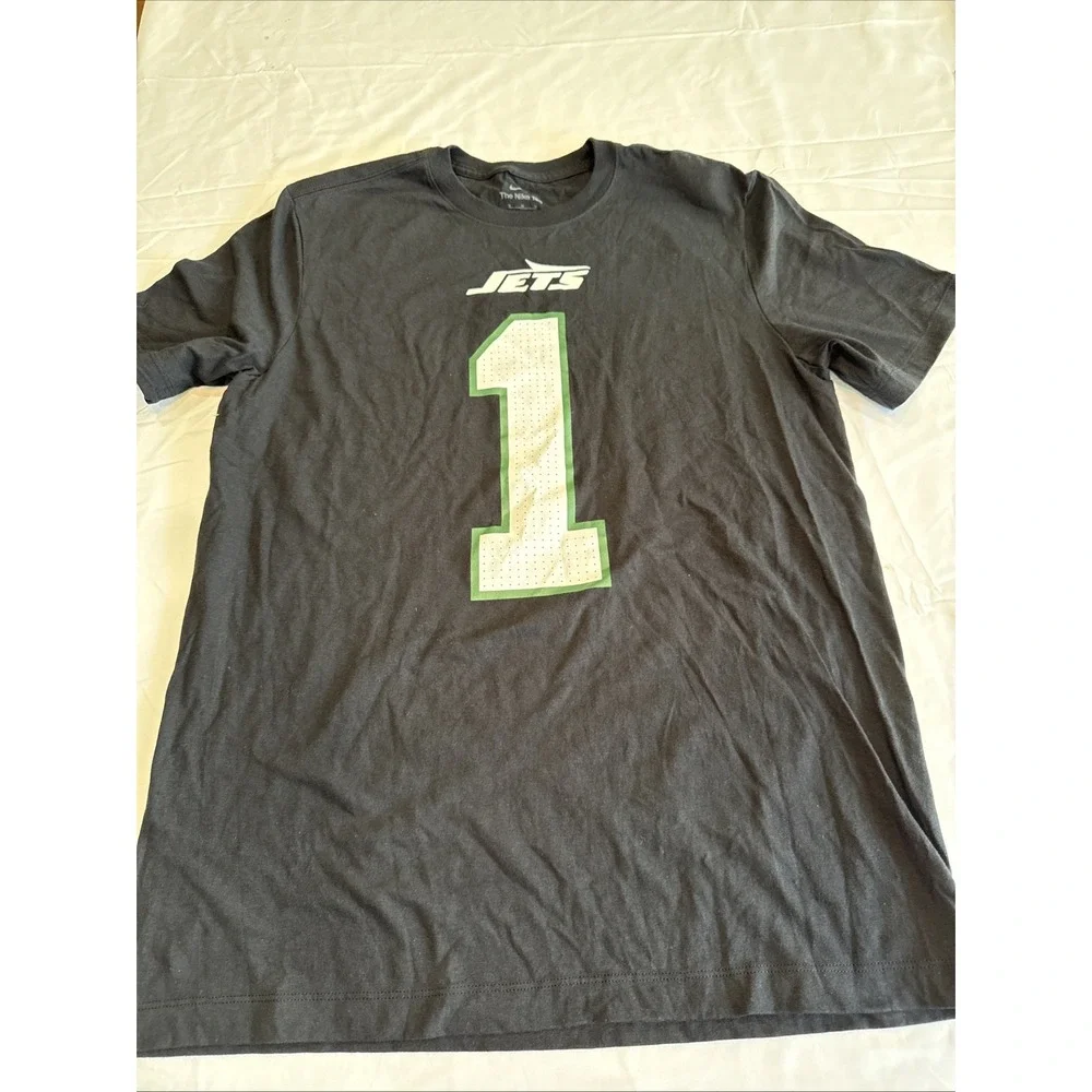 New York Jets Sauce Gardner #1 T-Shirt Nike Men's Sz M Black